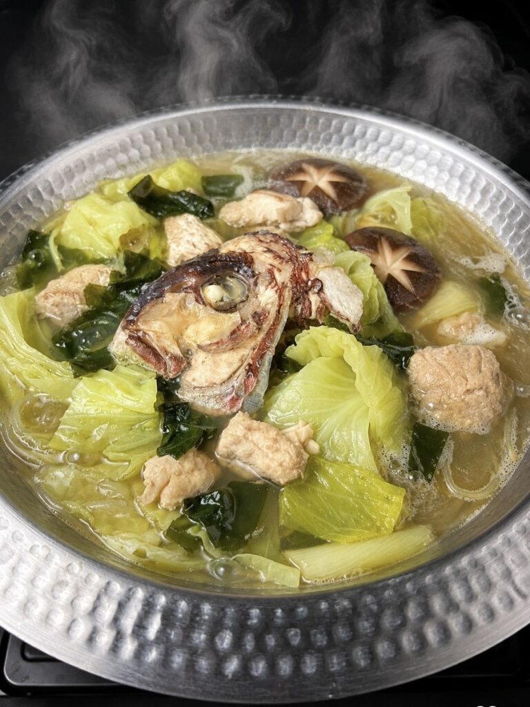 鳴門鯛と鳴門ワカメの柚子和風鍋